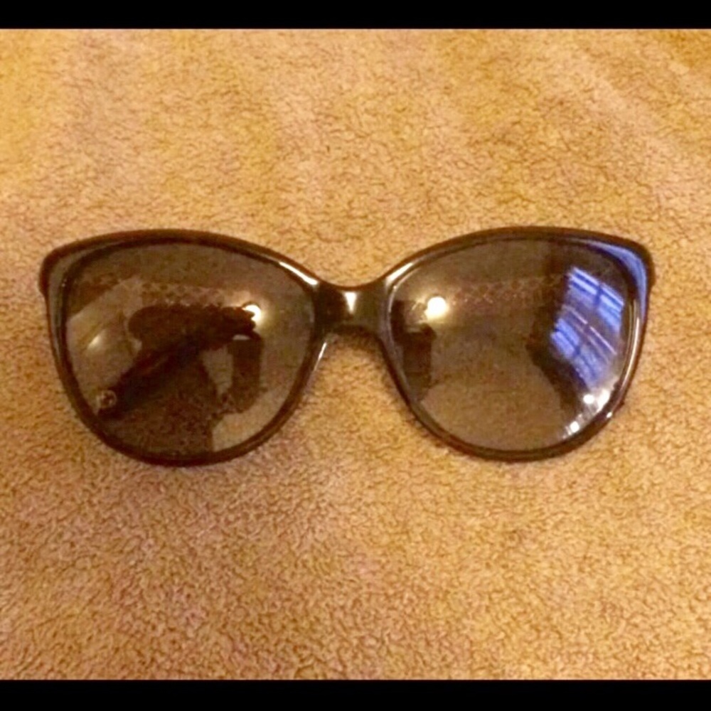 GUCCI Gold Plated CatEye Acetate Frame Sunglasses